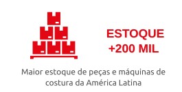 Alt: “Maior estoque de peças do Brasil com mais de 200 mil itens”